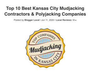 Listed as KC's Top 10 Best Polyjacking Companies 